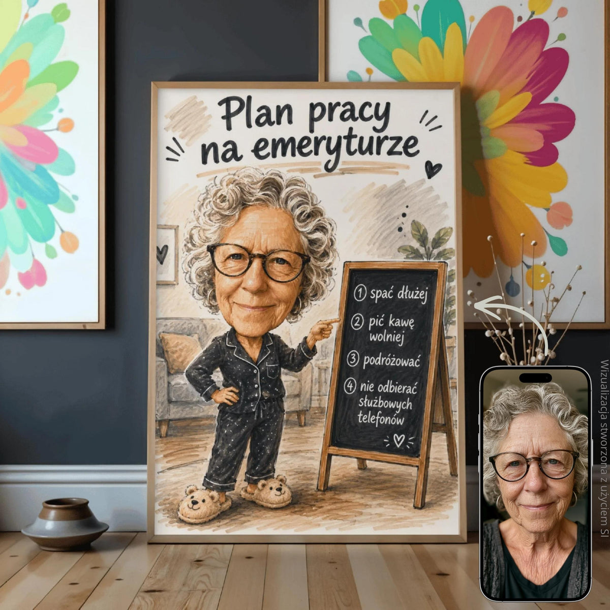 Nowy plan dnia – karykatura ze zdjęcia na emeryturę
