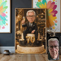 Toast na szczycie – karykatura ze zdjęcia na urodziny