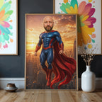 Superbohater - karykatura ze zdjęcia na prezent