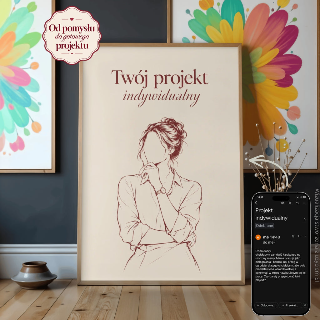 Projekt indywidualny - karykatura ze zdjęcia na urodziny
