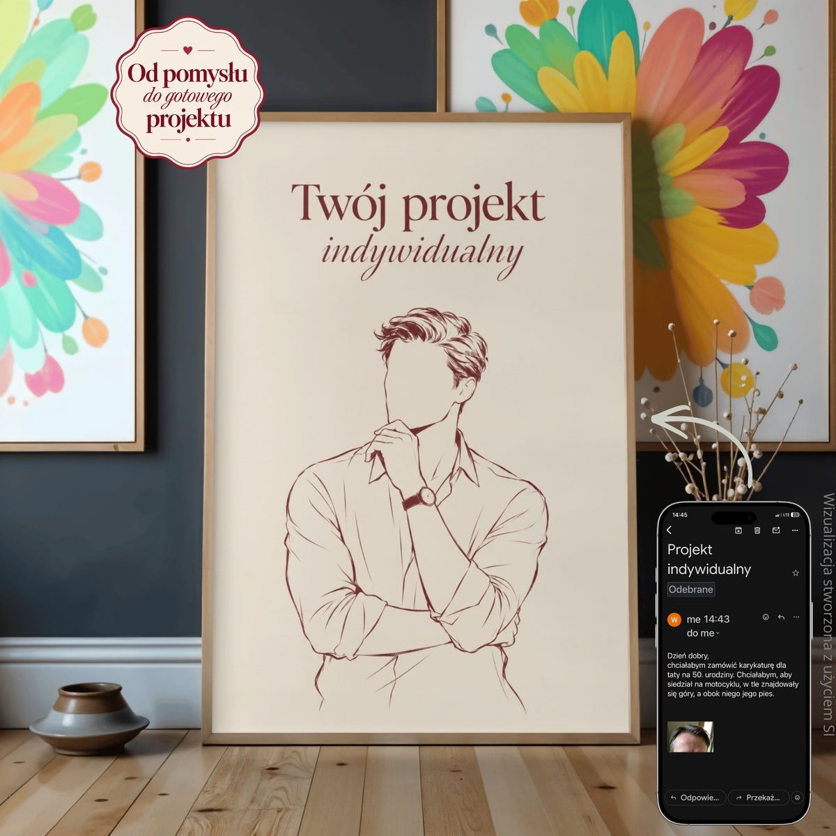 Projekt indywidualny - karykatura ze zdjęcia na urodziny